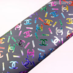 (RM008 - Multi-colors CC Pattern) Designer Brand Name Armrest for Hand and Foot Nail Care (Reposabrazos Para Manicura)