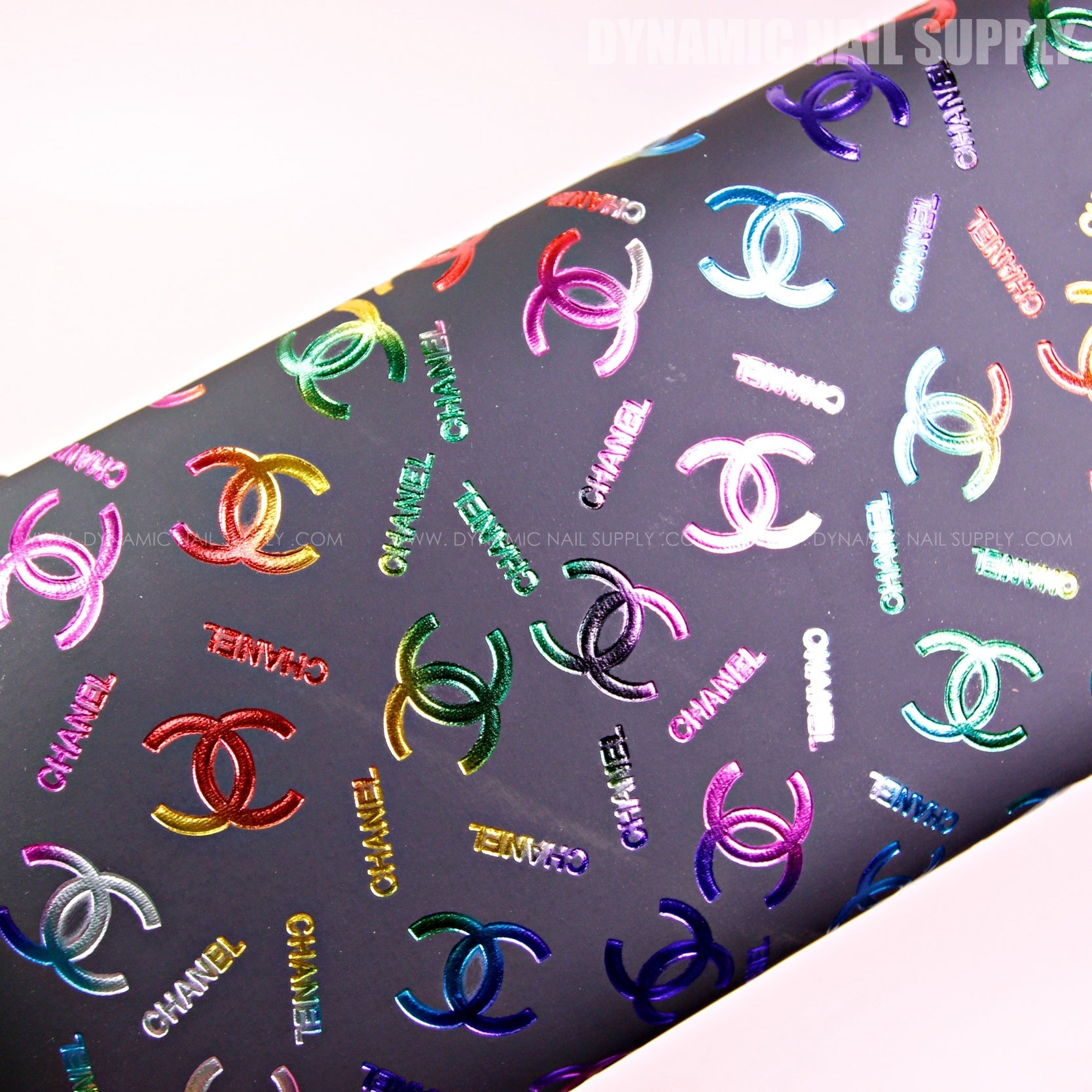 (RM008 - Multi-colors CC Pattern) Designer Brand Name Armrest for Hand and Foot Nail Care (Reposabrazos Para Manicura)