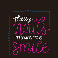 Bold & Bright "Pretty Nails" Neon LED Sign – Eye-Catching Wall Light for Salons & Beauty Spaces