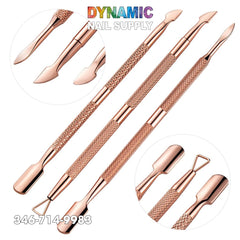 Dual-ended Rose Gold Nail Art Cuticle Pusher Manicure Pedicure Stainless Steel