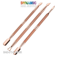 Dual-ended Rose Gold Nail Art Cuticle Pusher Manicure Pedicure Stainless Steel