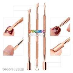 Dual-ended Rose Gold Nail Art Cuticle Pusher Manicure Pedicure Stainless Steel