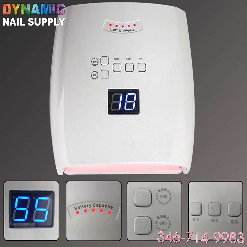 Cordless LED / UV Lamp -  UV gel nail dryer 48W Rechargeable & High-powder & Faster