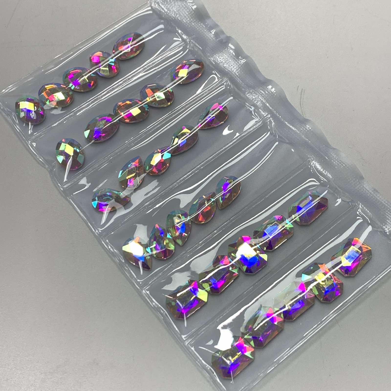 Big Shape Rhinestones / AB Red Green Gem Stone for nails art design