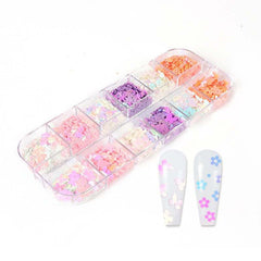 Butterfly and Flower sequins for Spring Nails Art design