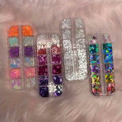 Butterfly sequins (Holographic glitter) for Spring Nails Art design