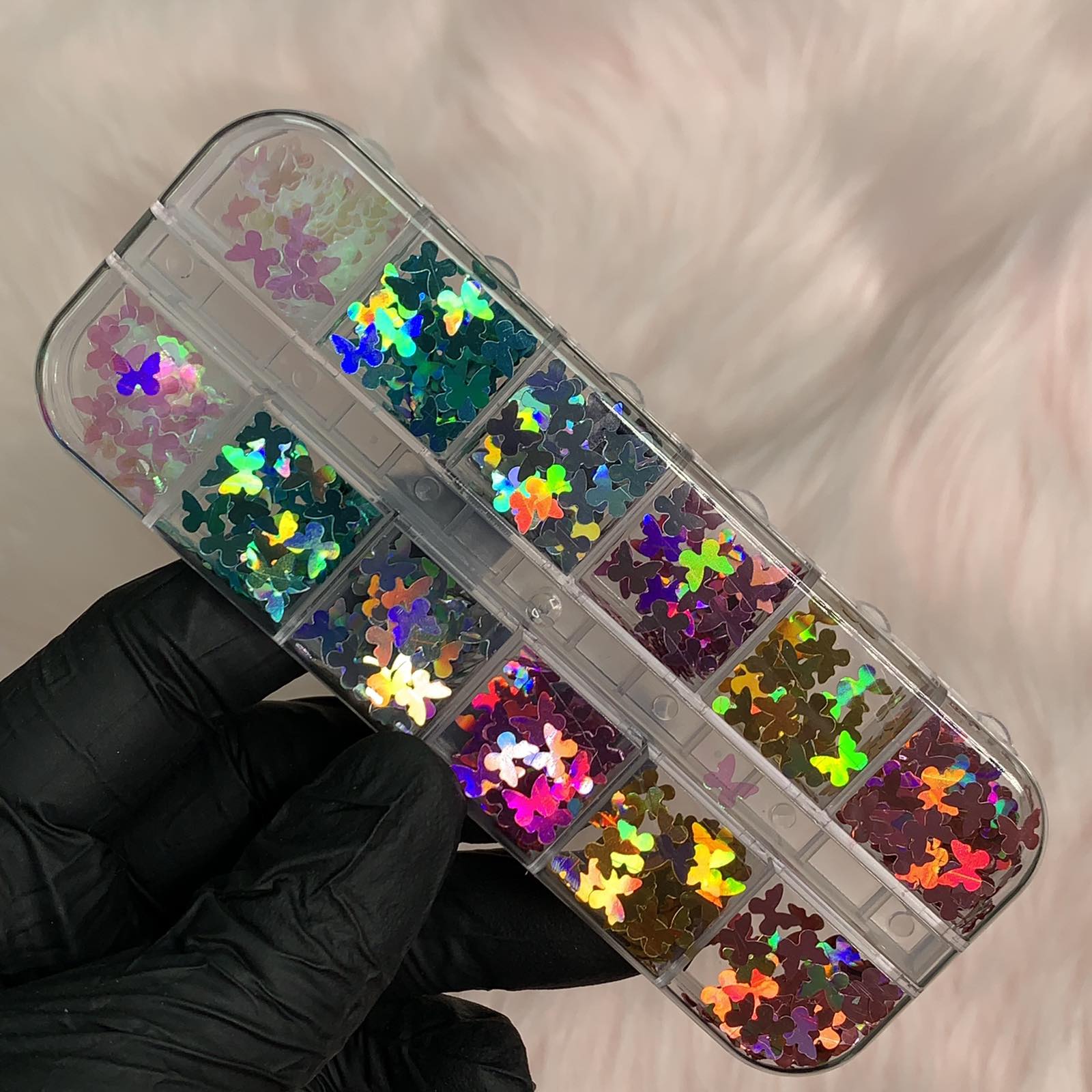 Butterfly sequins (Holographic glitter) for Spring Nails Art design