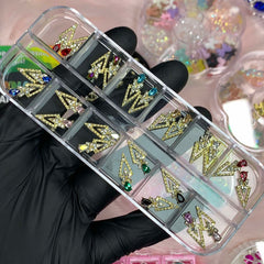 24 pcs spike-shaped Nail Charms for designer