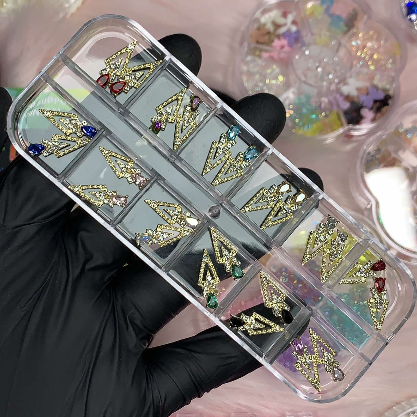 24 pcs spike-shaped Nail Charms for designer