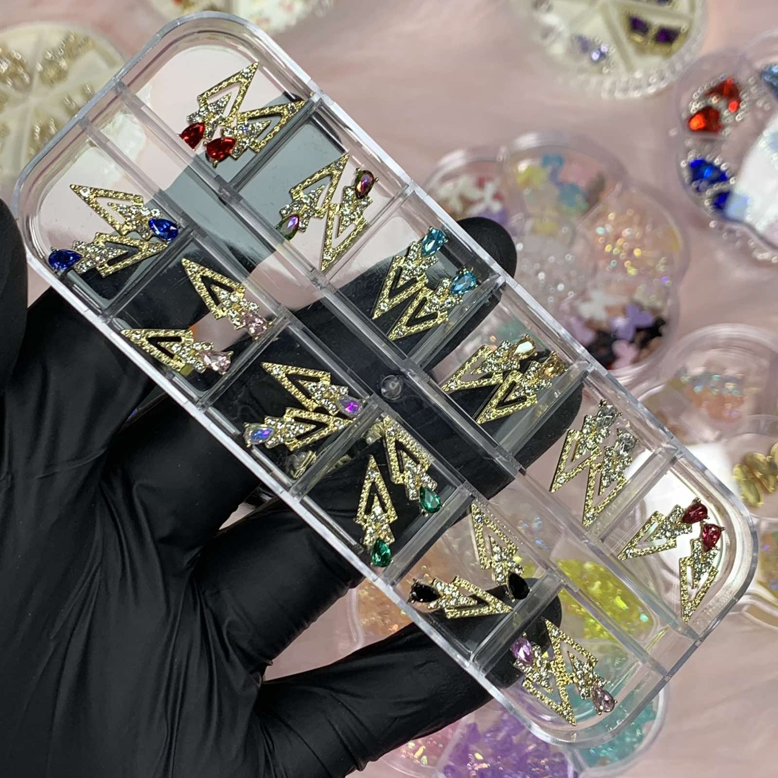24 pcs spike-shaped Nail Charms for designer