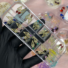 24 pcs spike-shaped Nail Charms for designer