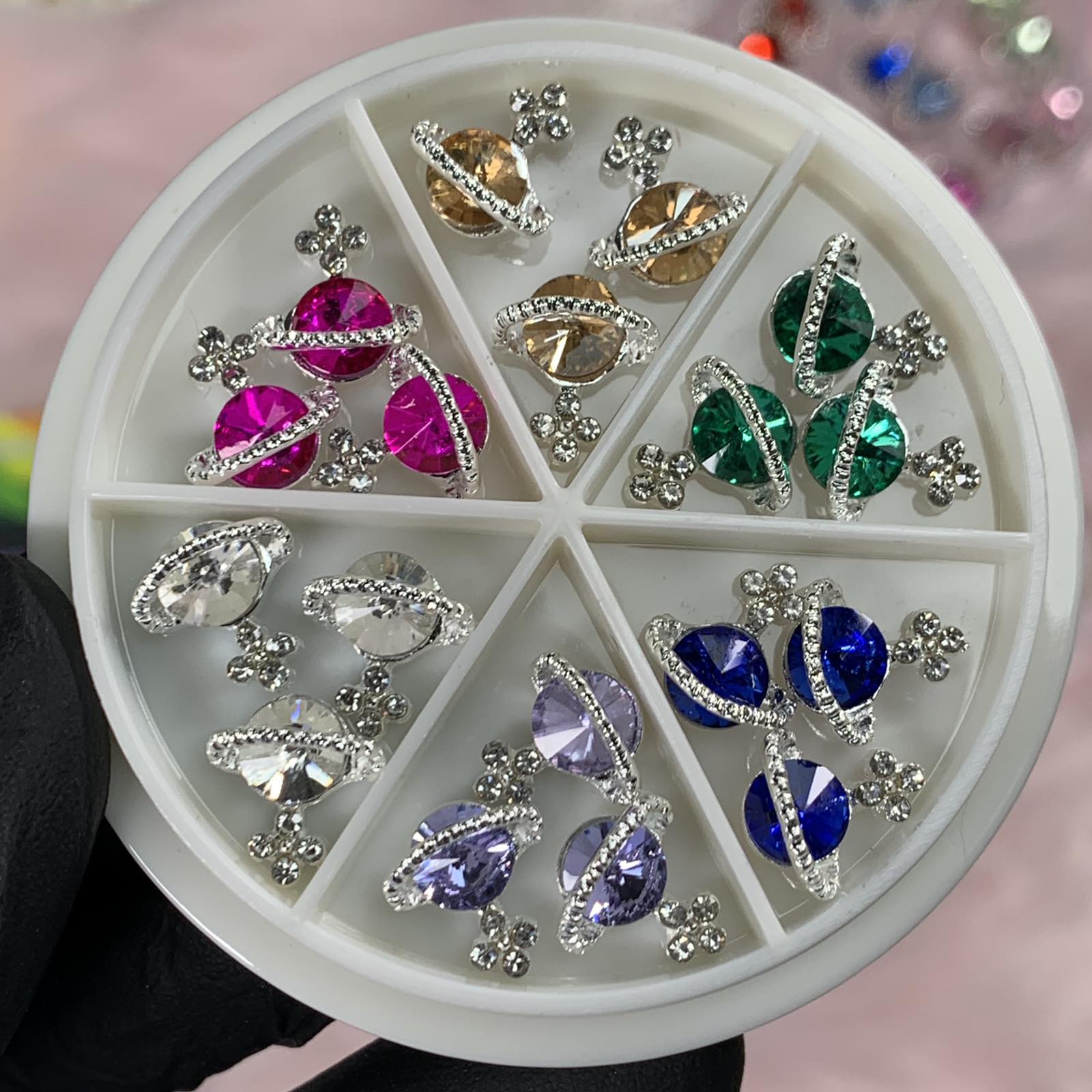 18 pcs Planet Charms for Nails designer