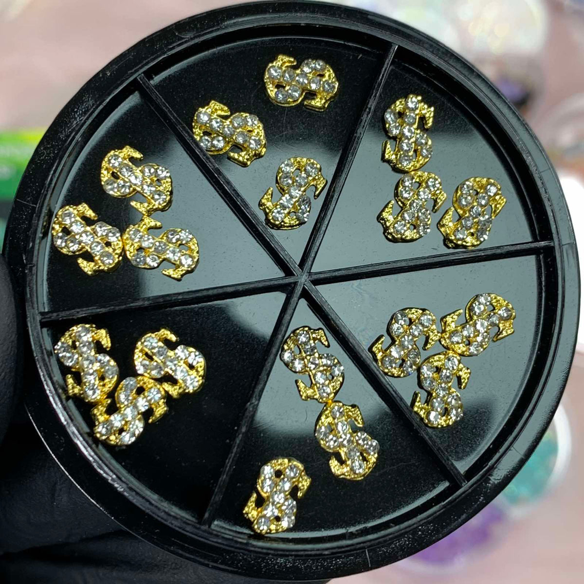 18 pcs Small Dollar Sign Charms for Nails designer