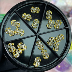18 pcs Small Dollar Sign Charms for Nails designer