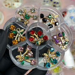 14 pcs Colorful Cherry Charms for Nails Art Designer