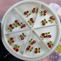 18 pcs Red Cherry Nail Charms (Small)