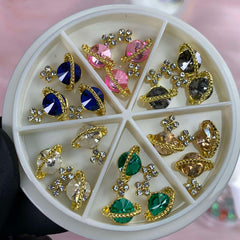 18 pcs (Gold) Planet Charms for Nails designer