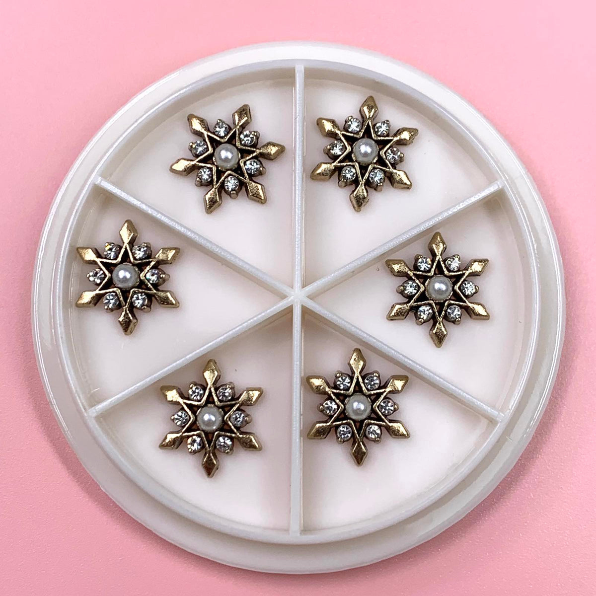 Antique Star Flowers Snowflake Charm for Nails Art Designer