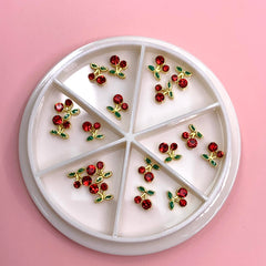 18 pcs Red Cherry Nail Charms (Small)