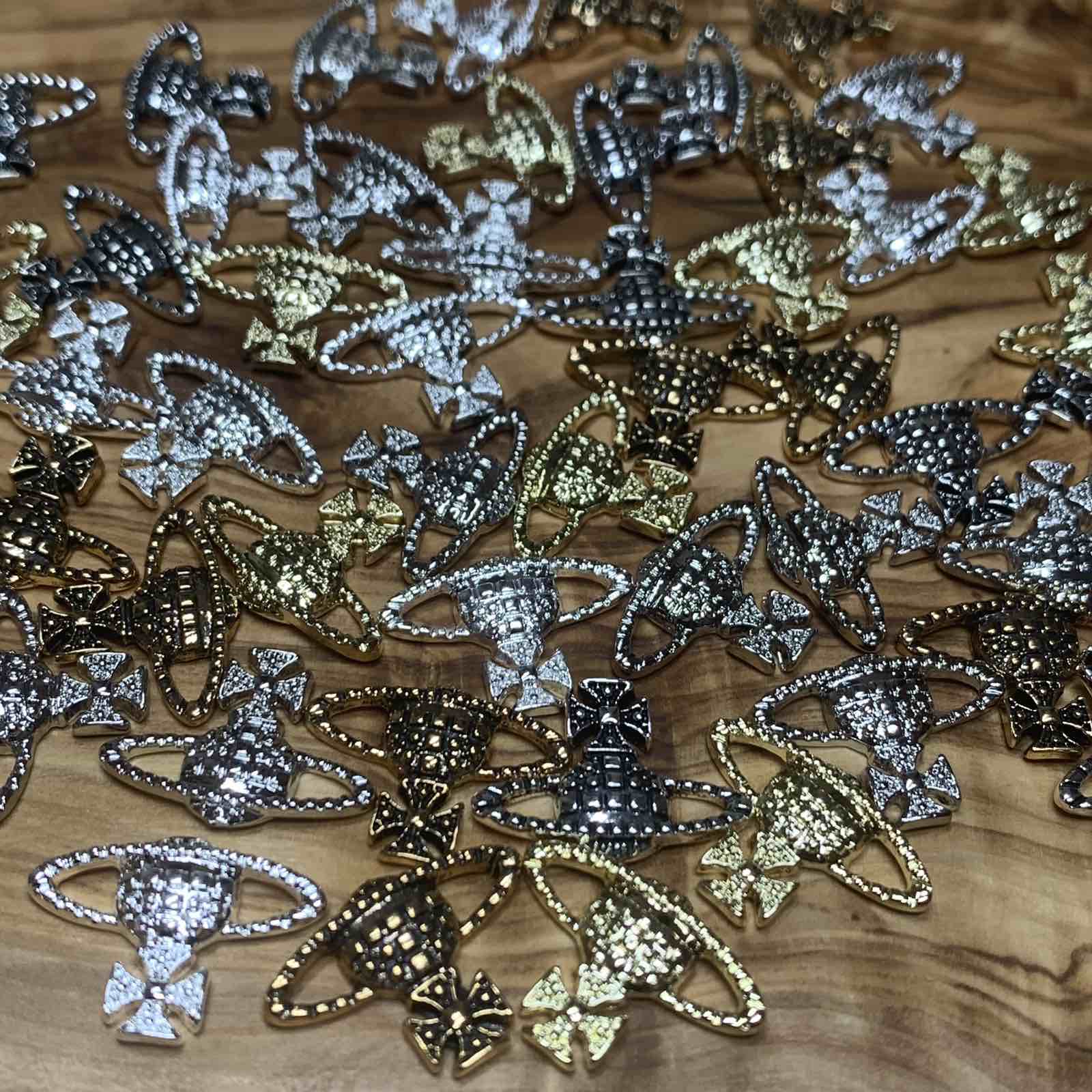 50 pcs Planet Charm for Nails art designer (Mixed Color)