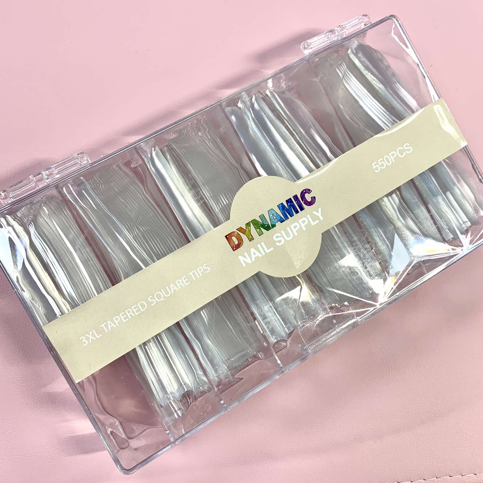 3XL Tapered Square Tips (New 2024) - XXXL - 11 sizes - 550 tips - Clear