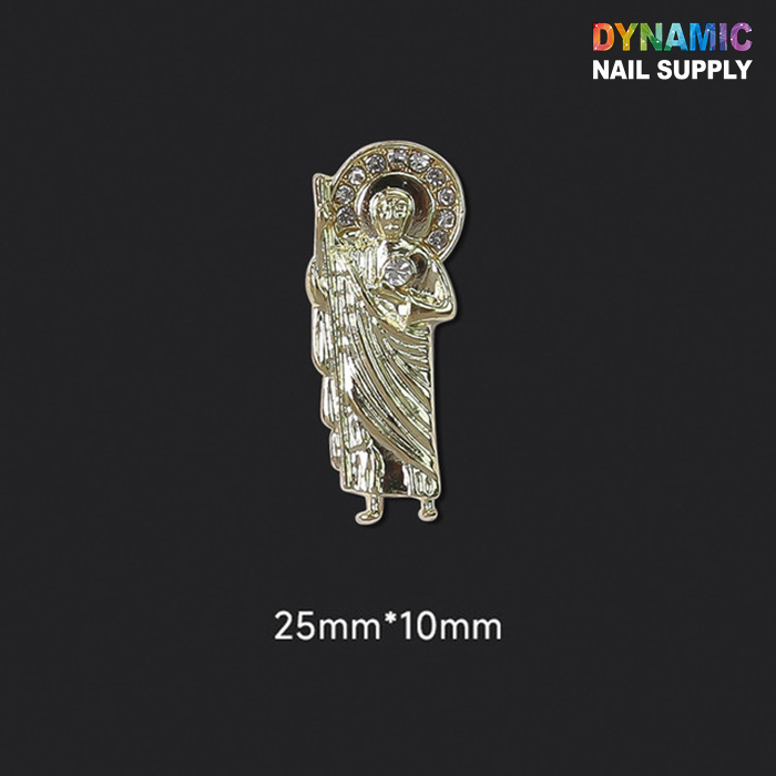 (2pcs) Religious charms for vintage nails art design (San Judas / Virgin Mary)