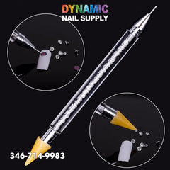 Dual-ended Nail Art Wax Dotting Pen Picking Up Rhinestone